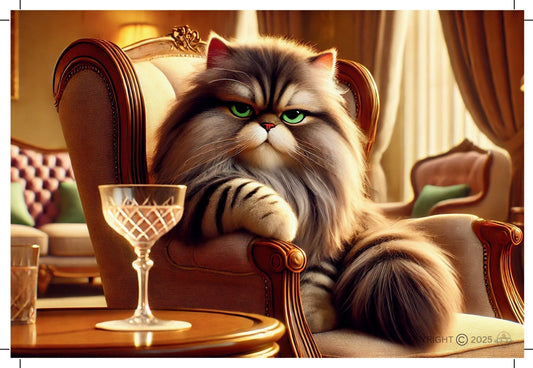 Tiger the grumpy persian cat, a cozy mystery animal sidekick