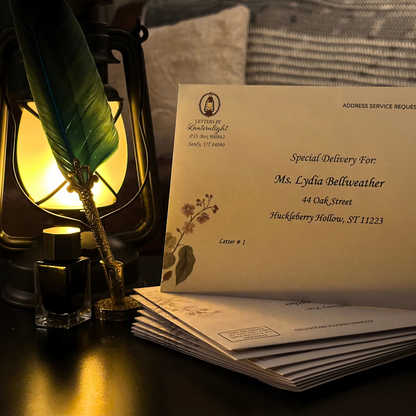 handwritten letter by warm lamplight - cozy mystery storytelling experience