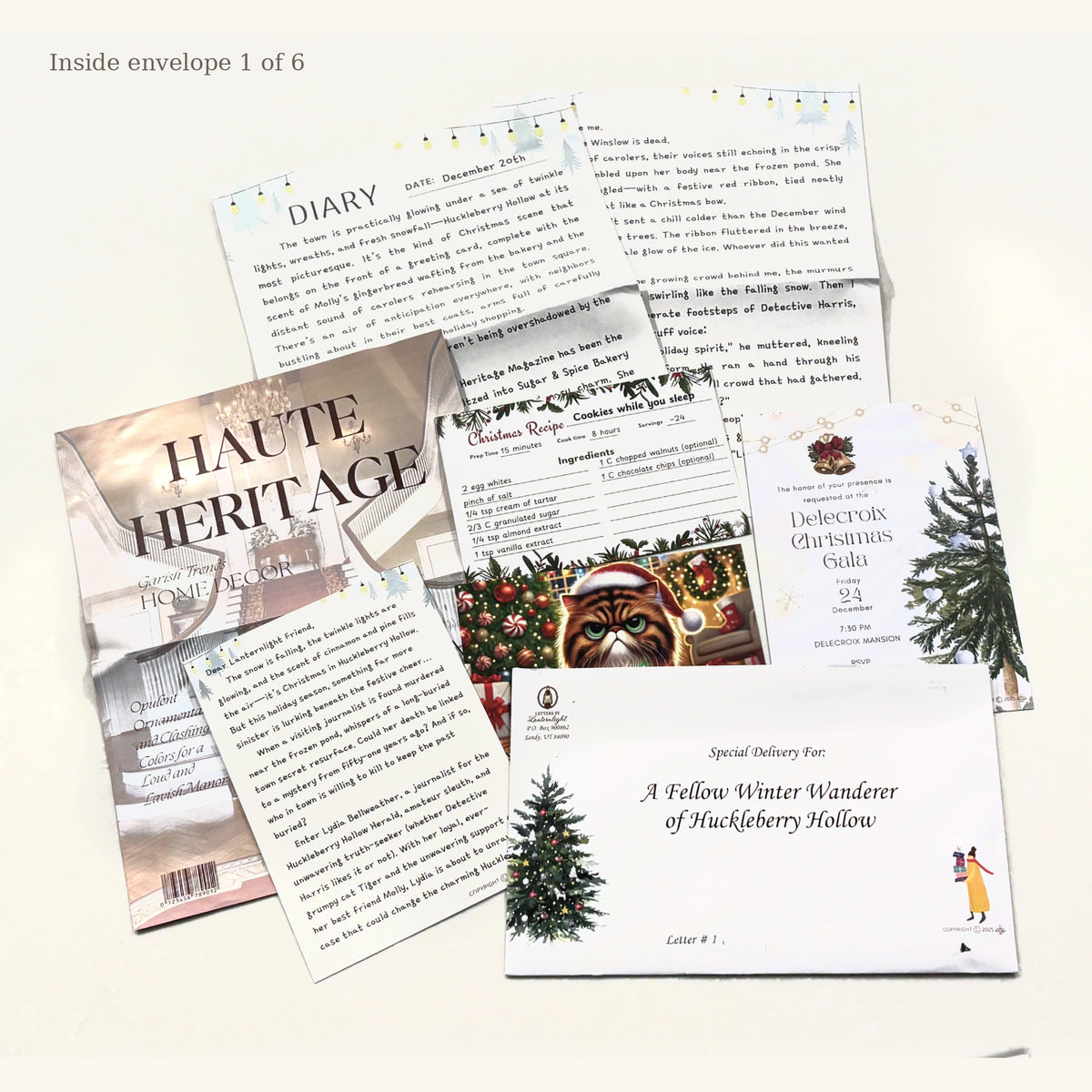 Mistletoe & Mayhem: A Huckleberry Hollow 6-Letter Mini-Mystery All-In-One Box