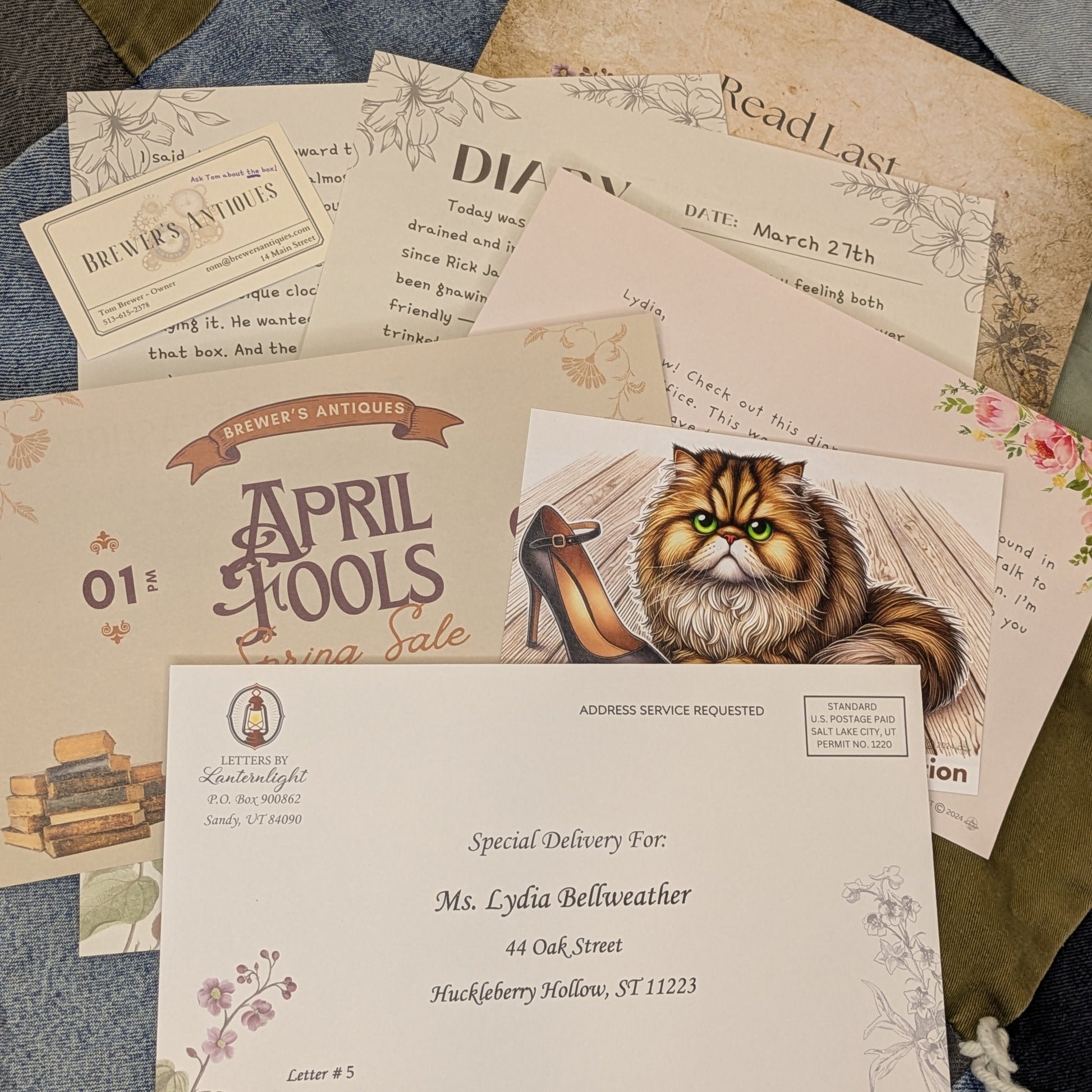 Letter 5 of the Monthly Cozy Mystery by Mail