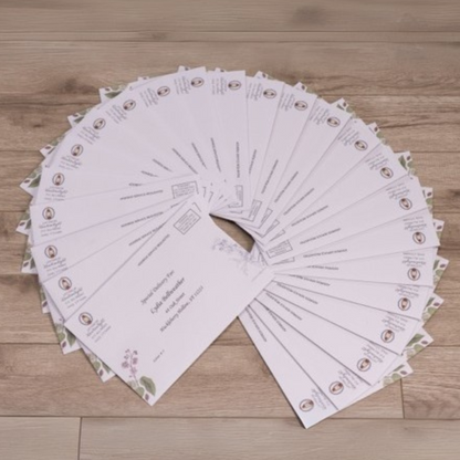 Murder at Sugar and Spice Bakery all 24 letters fanned out on a wooden surface