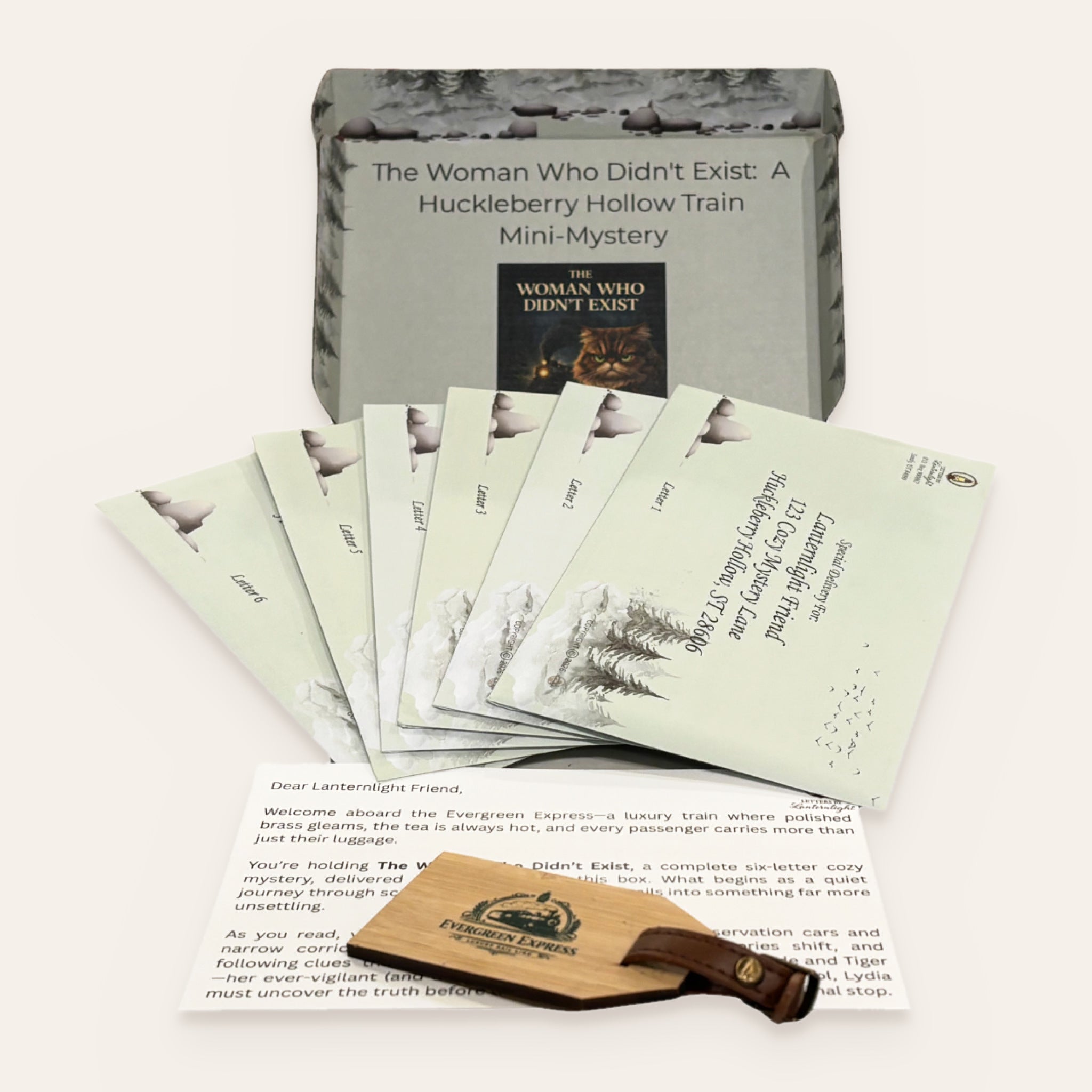 The Woman Who Didn't Exist: A Huckleberry Hollow 6-Letter Train Mini-Mystery All-In-One Box