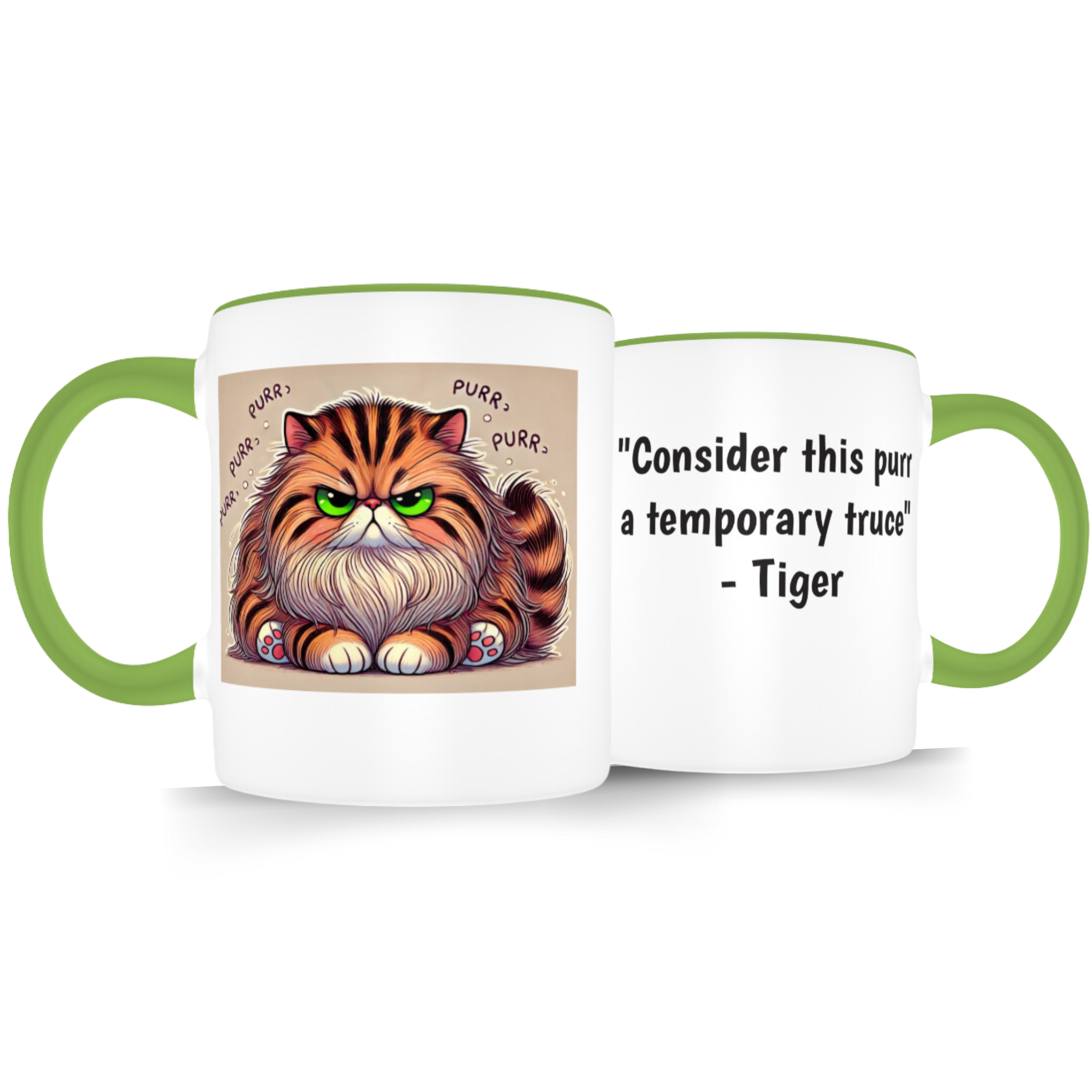 Tiger the house cat, Purr Coffee Mug - Both Sides | From The 